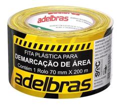 Fita de Demarcação Isolamento Segurança Zebrada 70mm X 200m