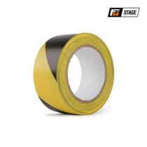 Fita de Demarcação Zebrada Amarela e Preta 48mm x 30m - Ideal para Indústrias e Eventos