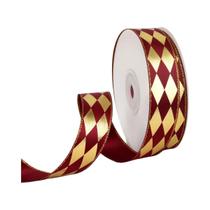 Fita De Diamante Com Folha De Ouro De 25mm De Largura Para DIY, Laços, Acessórios De Cabelo,
