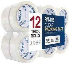 Fita de embalagem PANDRI Heavy Duty Clear 48 mm x 59,4 m 12 rolos Fita de embalagem PANDRI Heavy Duty Clear 48 mm x 59,4 m 12 rolos