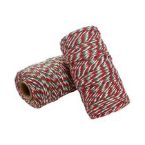 Fita De Embalagem Para Presentes Branca, Vermelha E Verde, Cordão DIY Trançado Para Caixas De