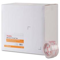 Fita de embalagem Staples Moving & Storage 1,88 cm x 50 m transparente 36 rolos Fita de embalagem Staples Moving & Storage 1,88 cm x 50 m transparente 36 rolos