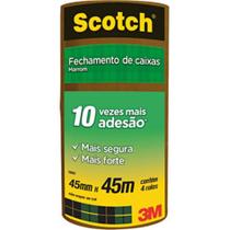 Fita De Empacotamento Marrom 45Mmx45Mt Pacote 4 Rolos 3M