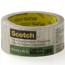 Fita de Empacotamento Scotch Transparente 45mmx45m Rolo Individual