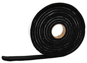 Fita de Espuma de Vinil AP Products 4,8 mm x 9,5 mm, 15,24 m Preta