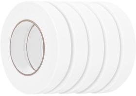 Fita de espuma TolanBBT de dupla face 2,54 cm x 5 m, pacote com 5 (branca)