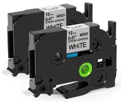 Fita de etiqueta AONOMI Tze-S231 12 mm Extra Strength, pacote com 2