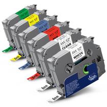 Fita de etiqueta Topcolor, pacote com 6 mm, laminada para Brother P Touch Fita de etiqueta Topcolor, pacote com 6 mm, laminada para Brother P Touch