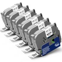 Fita de etiqueta Topcolor Tze-241 Tz-241 18 mm 0,7 cm preta sobre branco Fita de etiqueta Topcolor Tze-241 Tz-241 18 mm 0,7 cm preta sobre branco