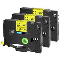 Fita de etiqueta USUPERINK Ptouch HSe-621 preta sobre amarelo 8,8 mm 1,5 m Fita de etiqueta USUPERINK Ptouch HSe-621 preta sobre amarelo 8,8 mm 1,5 m