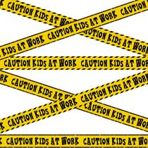 Fita de festa de construção Nuanchu 2 rolos 7,5 cm x 30 m para crianças no trabalho