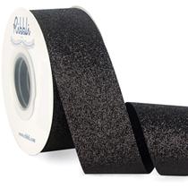 Fita de glitter preta Ribbli, embrulho de presente, fita de Natal preta com borda cortada para artesanato, decoração de árvore de Natal, decoração de ornamentos, decoração de casa, 1-1/2 polegadas x 25 jardas Fita de glitter preta Ribbli, embrulho de presente, fita de Natal preta com borda cortada para artesanato, decoração de árvore de Natal, decoração de ornamentos, decoração de casa, 1-1/2 polegadas x 25 jardas