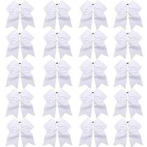 Fita de gorgorão branca Cheer Bows Hipcheer feita à mão x20 Fita de gorgorão branca Cheer Bows Hipcheer feita à mão x20