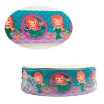 Fita de Gorgurão 25mm A Pequena Sereia 3 - Alpet Fita de Gorgurão 25mm A Pequena Sereia 3 - Alpet
