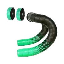 Fita De Guidão De Bicicleta Em Couro PU De Duas Cores Com Espuma EVA, Enrolamentos Para Guidão De