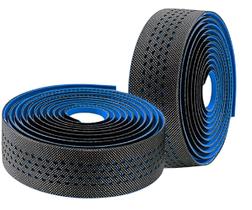 Fita De Guidão Velo Pu Com Gel Preto E Azul Vlt-5079