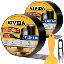 Fita de junção de convés VIVIDA Butyl Waterproof 2 x 50' (2 rolos) Fita de junção de convés VIVIDA Butyl Waterproof 2 x 50' (2 rolos)