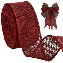 Fita de Juta Aramada TONIFUL 3,8 cm x 9,1 m Vermelho Escuro