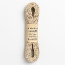 Fita de Juta Trançada 5m x 1cm para Artesanato Decoração Rústica DIY Laços Embalagens Presentes Festas Lembrancinhas Natural Resistente Fita de Juta Trançada 5m x 1cm para Artesanato Decoração Rústica DIY Laços Embalagens Presentes Festas Lembrancinhas Natural Resistente