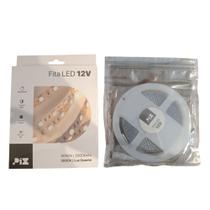 Fita de LED 20W 12V 3000K Luz Amarela Branca Quente Pix 240 LEDs/m 5 Metros Alta Luminosidade IP20 Móveis Dimerizavel Ta Fita de LED 20W 12V 3000K Luz Amarela Branca Quente Pix 240 LEDs/m 5 Metros Alta Luminosidade IP20 Móveis Dimerizavel Ta