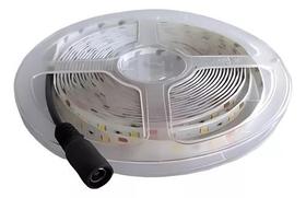 Fita De Led 24w 12v Bivolt Com Fita Dupla Face Branco Frio 6000k Rolo com 5 metros