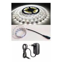 Fita De Led 24w Bivolt 5 Metros Com Fonte 12v Branco Frio Fita De Led 24w Bivolt 5 Metros Com Fonte 12v Branco Frio