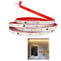 Fita de Led 3000K SMD 127V 3 Metros Fita Dupla Face Plug Conector Perfil Sanca Teto Rebaixado Gesso Iluminaçao Sala Quarto Ambiente Residencial Comerc