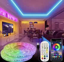 FITA DE LED 5050 RGB 20M OU 30m 500 leds coloridos com controle aplicativo muitas cores decoração festa iluminação casa 30 METROS OU 20 METROS