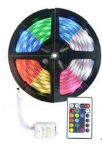 Fita de LED 5050 RGB Colorida com controle IP65 Externa