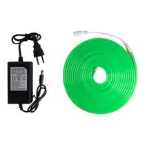 Fita de Led 5m Neon Alto Brilho Flexível 12v + Fonte Bivolt