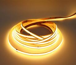 Fita De Led Cob 90w 1200l/m 240 Leds 12V 18w 5m Ip20 3000K Luz Amarela Mais Aconchegante Luminatti