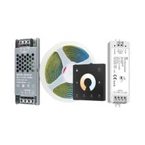 Fita De LED COB Flexível 5M 10M 20M 24V Regulável CCT 2700K-6500K Com Controle Remoto Touch RF 2.4G