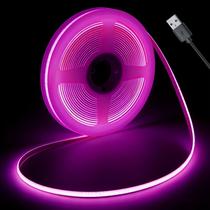 Fita de LED COB USB 3 mm 1,2 m Roxa Autoadesiva