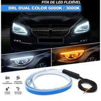 Fita de led dual color drl shocklight farol dianteiro 45cm