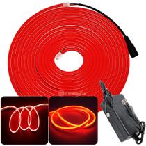 Fita De Led Luminoso Letreiro Fachada Comércio Flexível Vermelho FITANEONVMFON