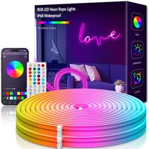 Fita de LED Neon RGB 10m L8star - Impermeável com Controle Remoto