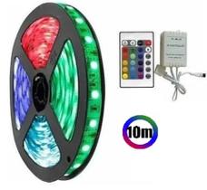 Fita De Led Rgb 5050 10 Metros Para Decoração s/ fonte Fita De Led Rgb 5050 10 Metros Para Decoração s/ fonte