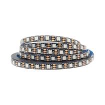 Fita De LED RGB WS2812B DC5V Colorida Endereçável IP30 IP65 À Prova d'Água Com PCB Preto