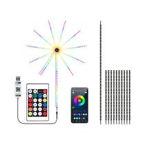 Fita De LED RGBIC Efeito Fogos De Artifício Com Controle Bluetooth via APP, Neon USB 5V, Lâmpada