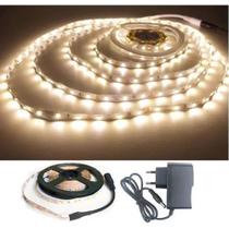 Fita De Led Rolo 5m Branco Frio Ou Branco Quente + Fonte Fita De Led Rolo 5m Branco Frio Ou Branco Quente + Fonte