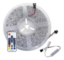 Fita de led sequencial rgb 2811 12v 5 metros c/controle 60 leds - SOLUX