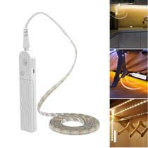 Fita de Led SMD 2835 Flexível Com Sensor De Presença Movimento De 3M Com 3 Modos De Iluminação Com Proteção IP65 De 5V