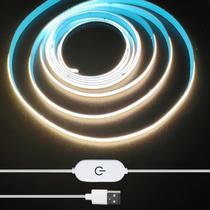 Fita De Luz LED COB Dimmable 5V USB Flexível Com Controle Por Toque Para Decoração De Natal Em Casa, Fita De Luz LED COB Dimmable 5V USB Flexível Com Controle Por Toque Para Decoração De Natal Em Casa,