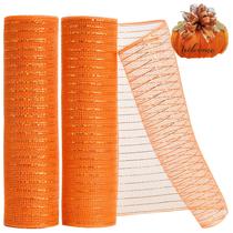 Fita de malha decorativa TONIFUL 10cm x 9m Laranja 2 rolos Fita de malha decorativa TONIFUL 10cm x 9m Laranja 2 rolos