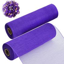 Fita de malha decorativa TONIFUL 2 rolos 25cm x 9m roxa