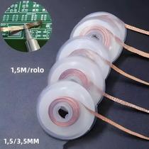 Fita De Malha Desoldadora De 1.5-3.0mm, Fio De Cobre Para Remoção De Solda, Cordão De Soldagem De