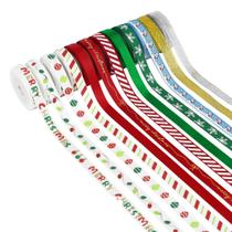 Fita de Natal MEEDEE Sortimento 10mm 12 rolos 55m