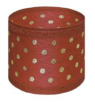 Fita de Natal Poás com Glitter 5 cm x 8m p Laços e Decoração