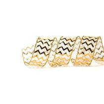 Fita de Natal Voal Missoni Ouro 3,8cm - 1 Un - Cromus