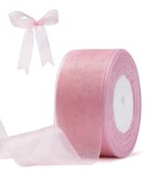 Fita de organza FAKILO Shimmer Sheer Wrapping 5cm - 50m rosa Fita de organza FAKILO Shimmer Sheer Wrapping 5cm - 50m rosa